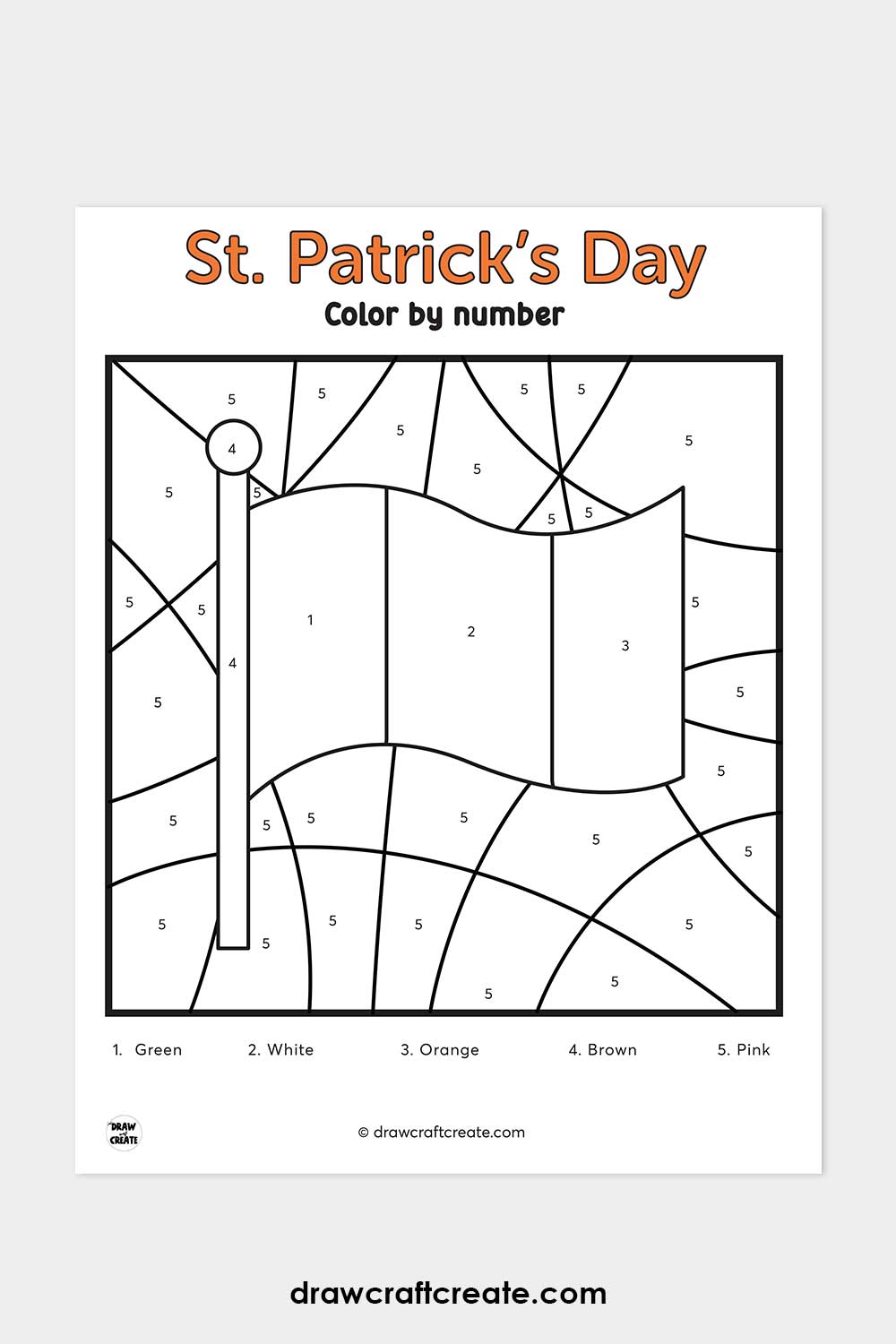 st patricks day color by numbers