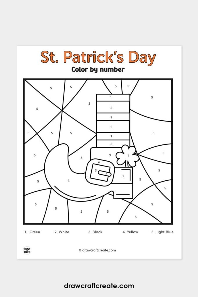 Free Printable St. Patrick's Day Color By Numbers (10 Pages) - Draw ...