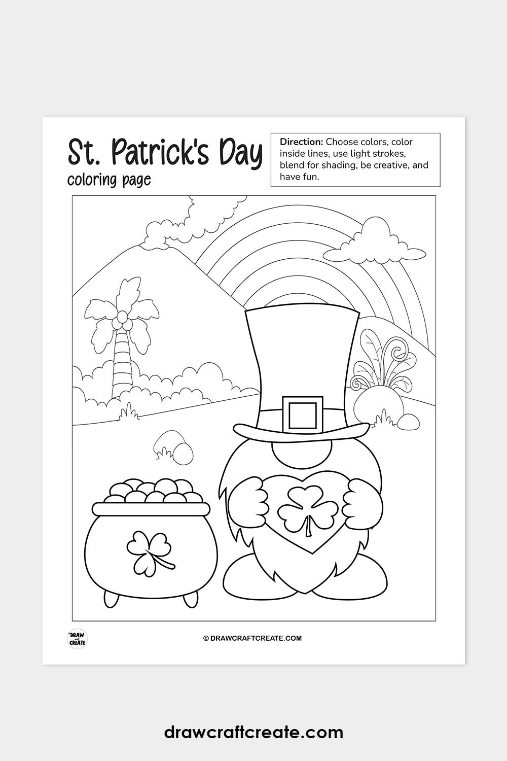 st patricks day coloring page