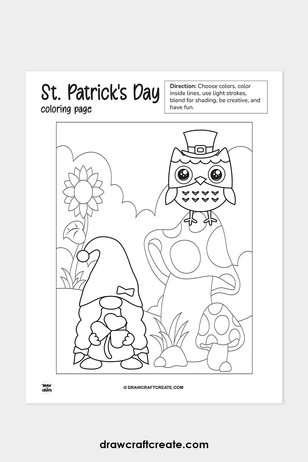 st patricks day coloring page