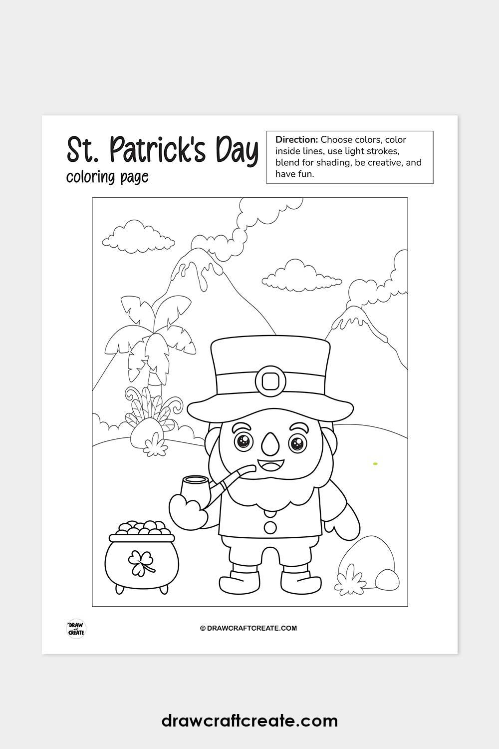 st patricks day coloring page