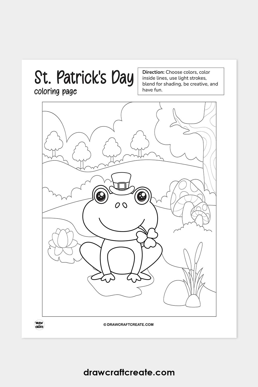 st patricks day coloring page