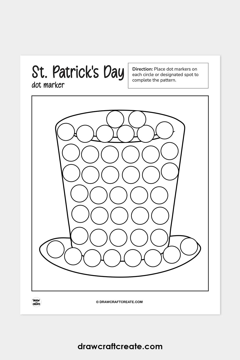 st patricks day dot marker