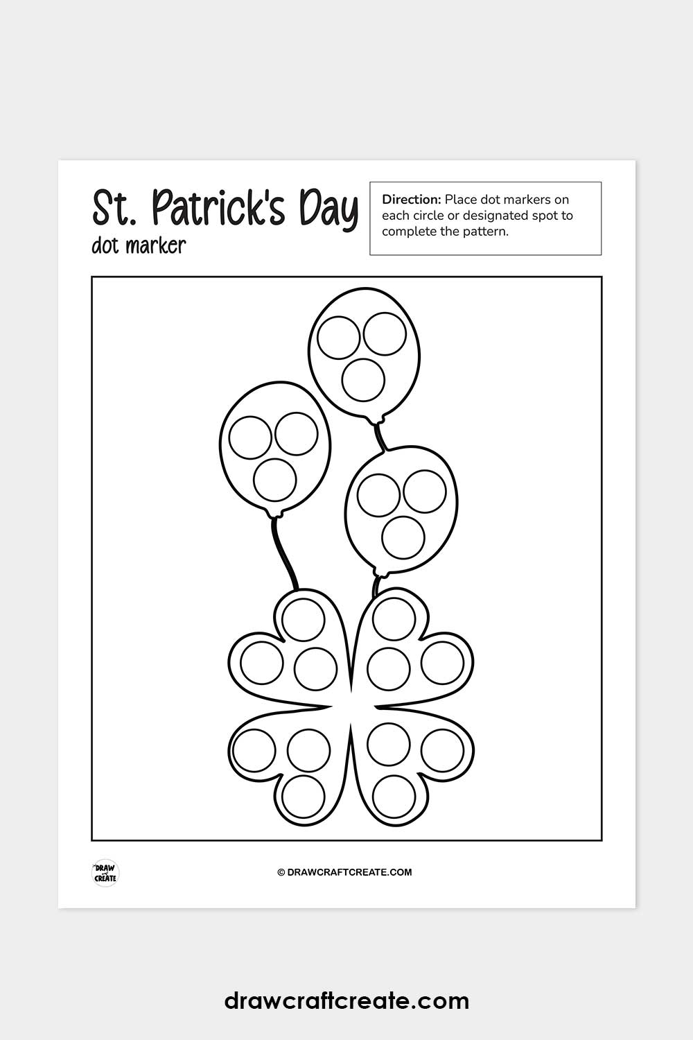 st patricks day dot marker