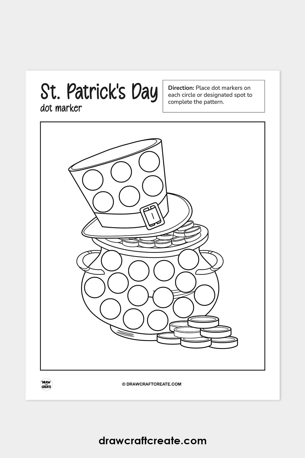 st patricks day dot marker