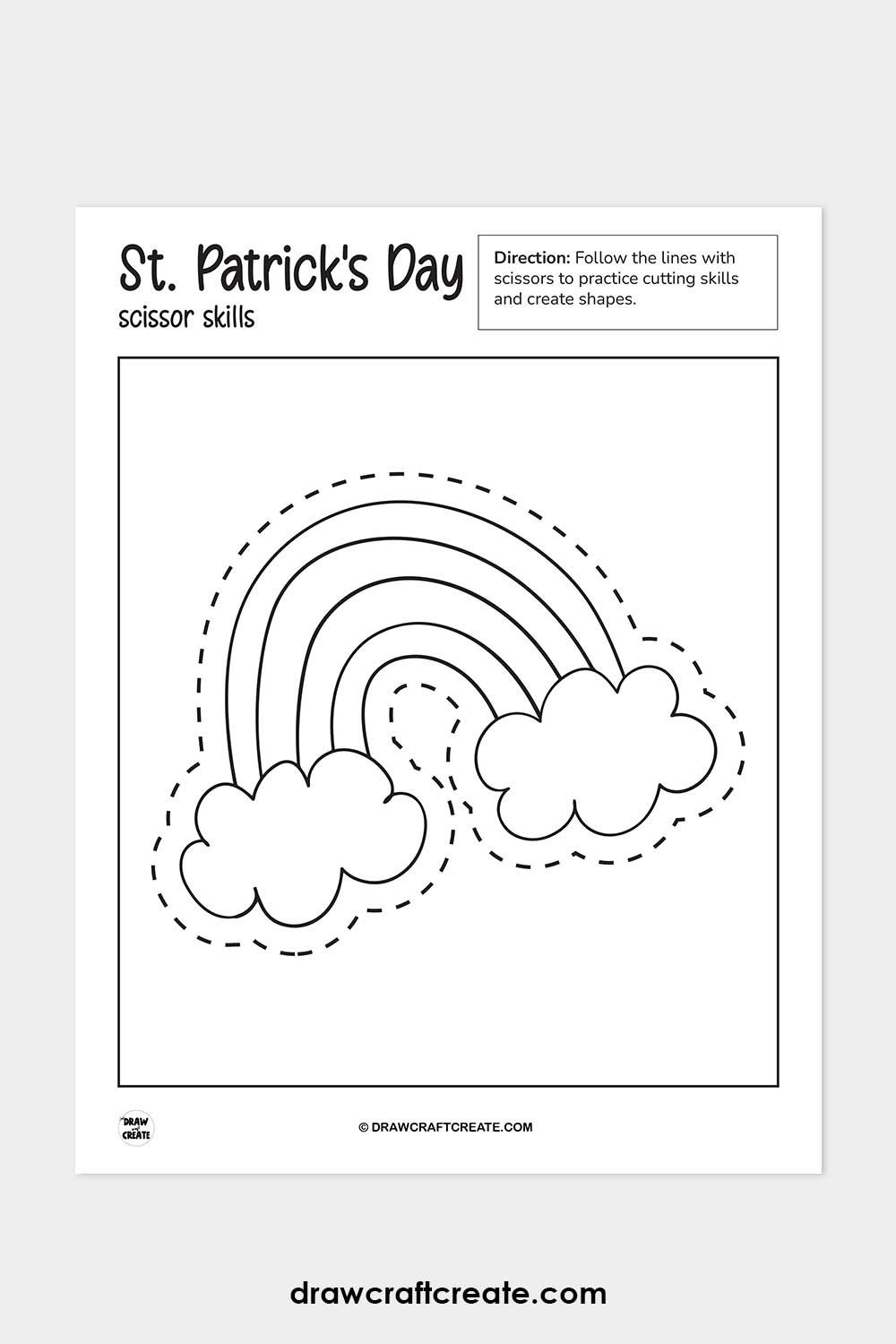 st patricks day scissor skill