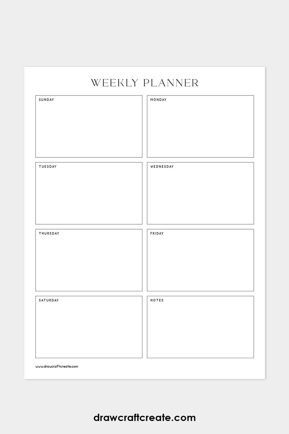 weekly planner printable