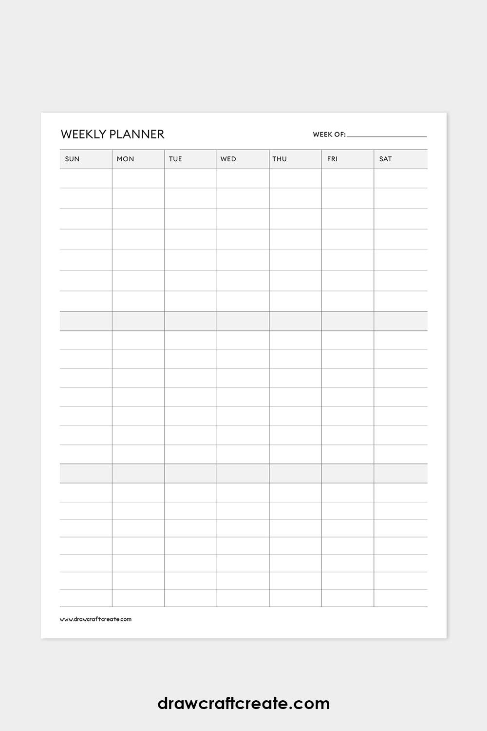 weekly planner printable