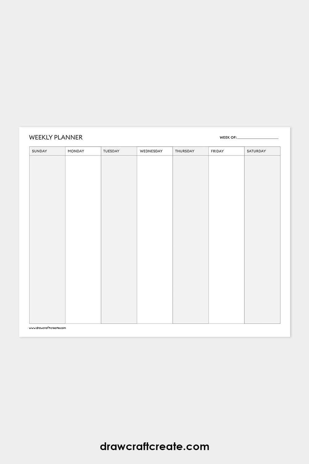 weekly planner printable