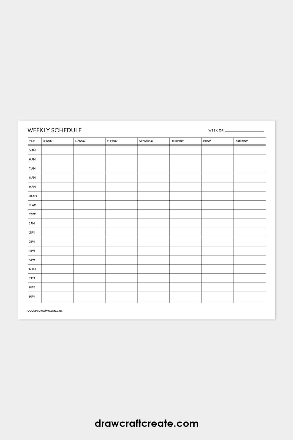 weekly planner printable