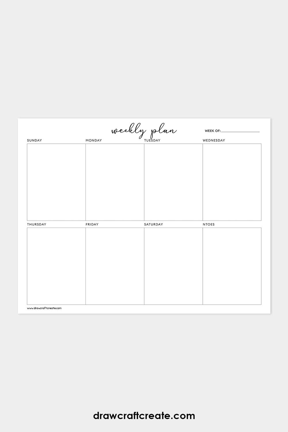 weekly planner printable