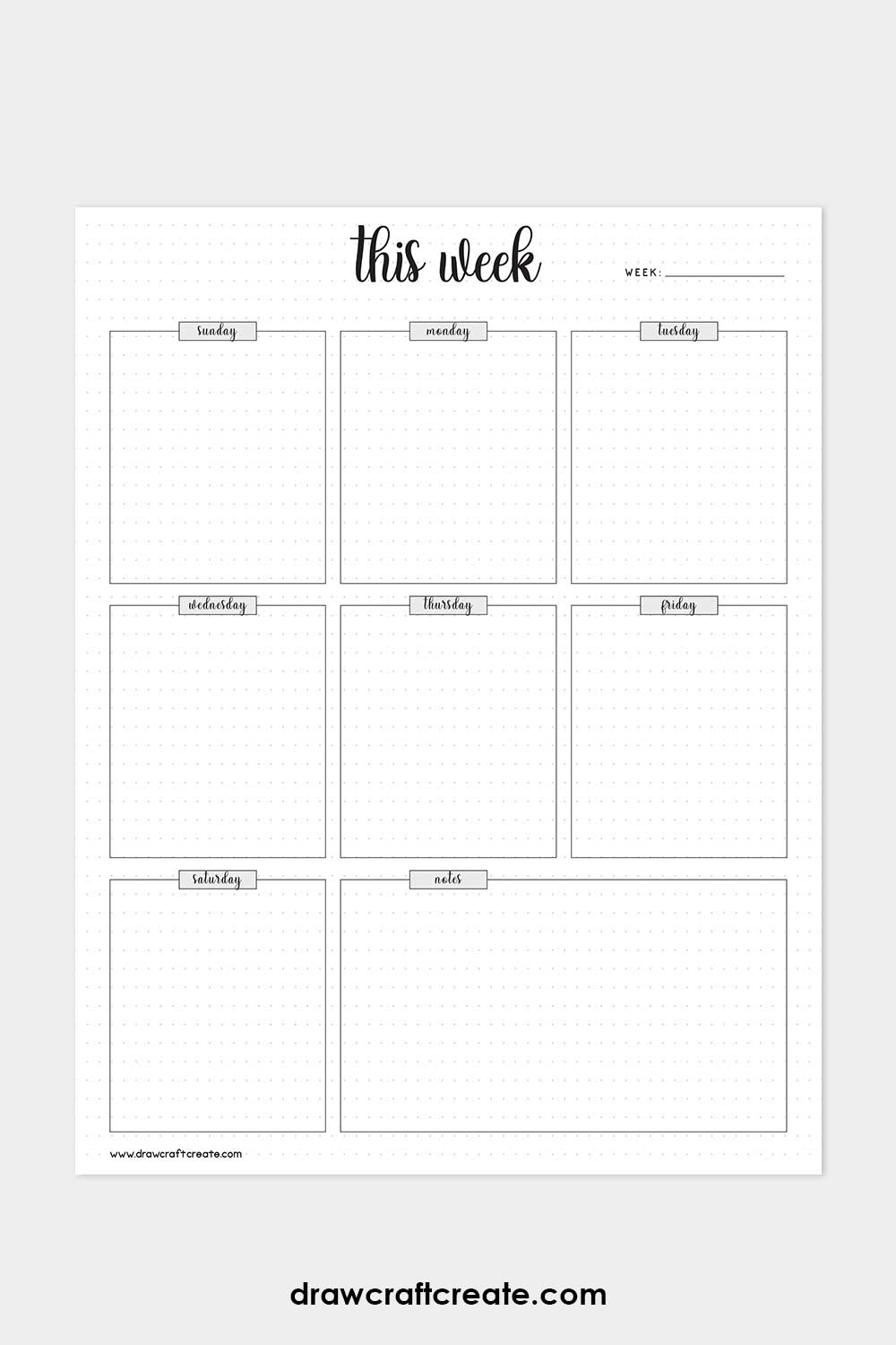 weekly planner printable