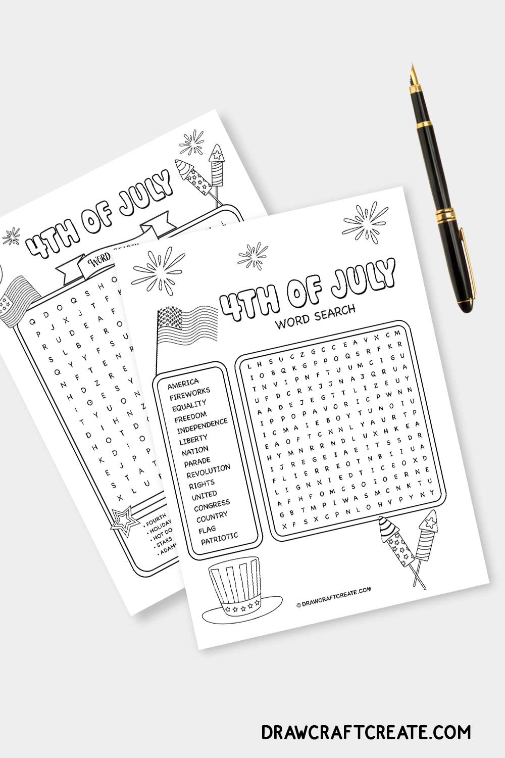 4th of July Word Search
