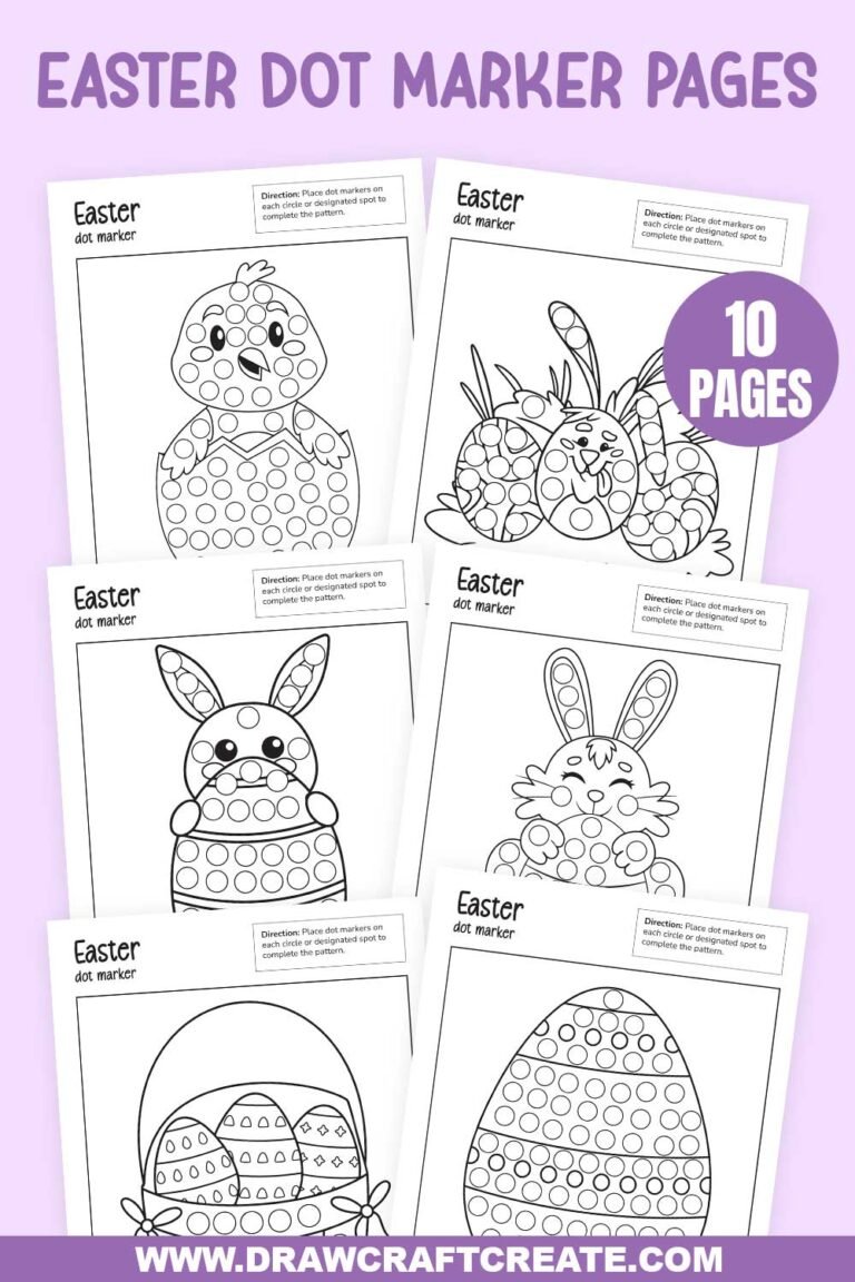 Free Printable Spring Dot Marker Coloring Pages - Draw Craft Create