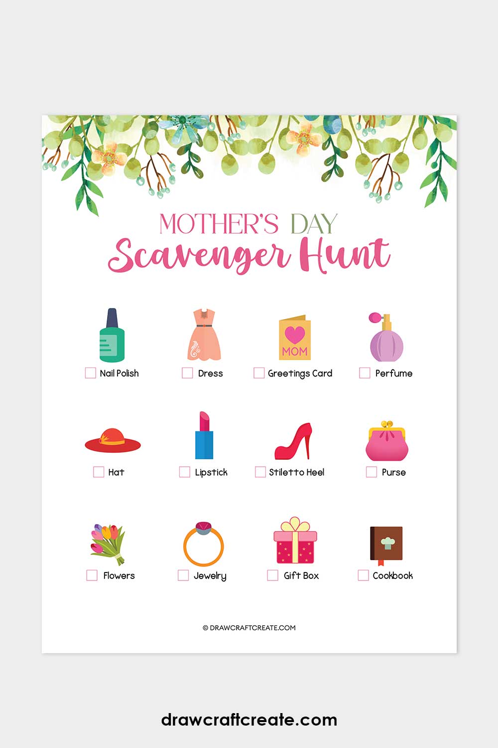 printable Mother's Day Scavenger Hunt
