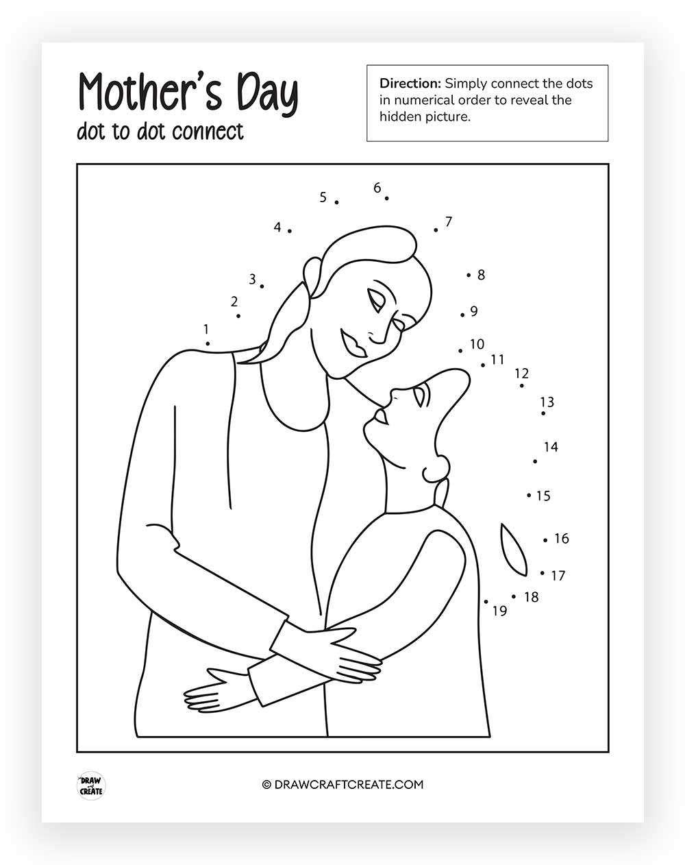 printable mothers day dot to dot