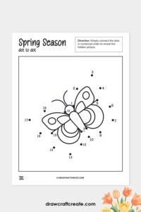Free Printable Spring Dot To Dot Pages - Draw Craft Create