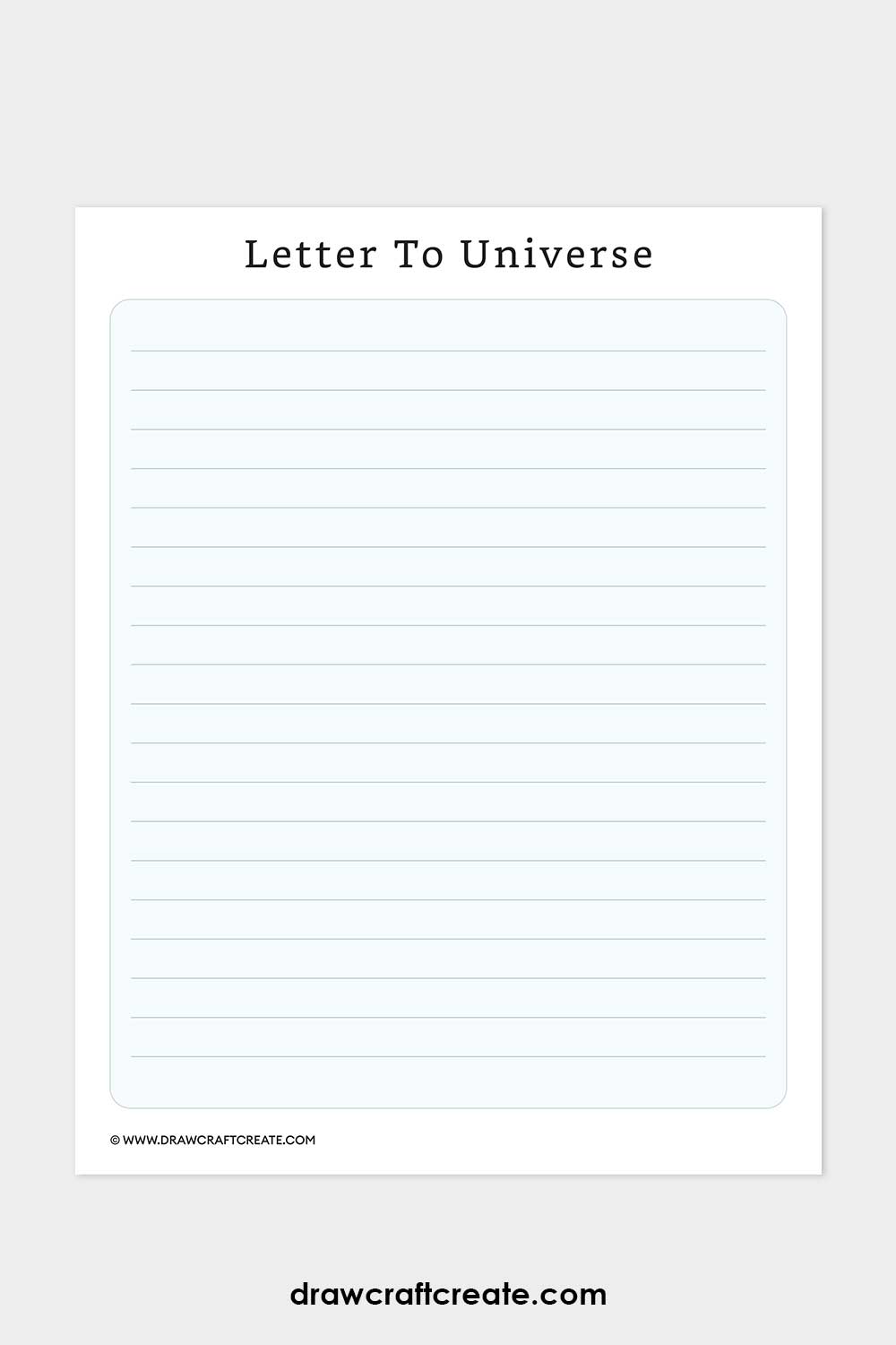 letter to universe