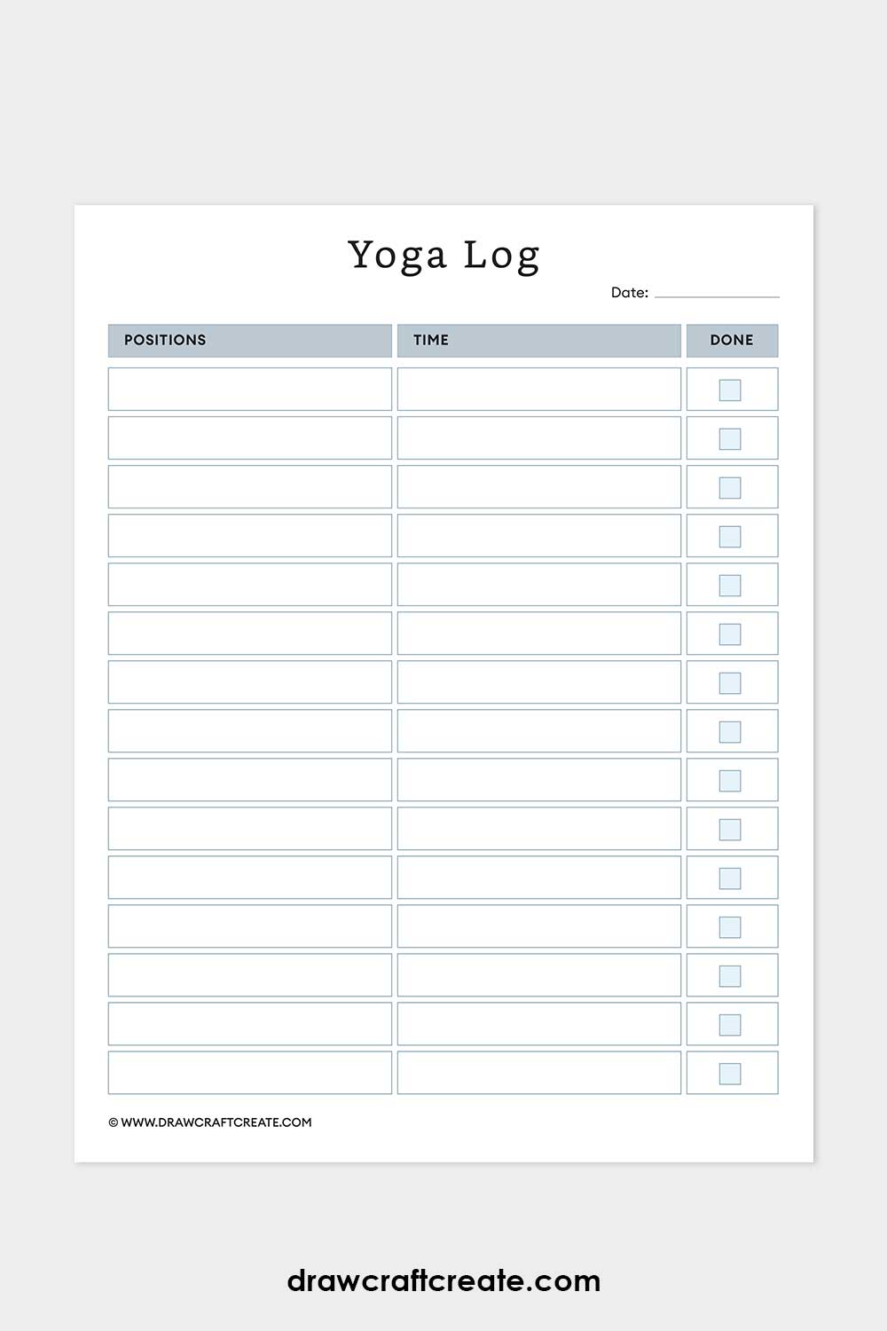 yoga log