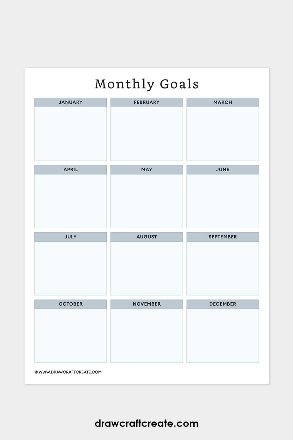 monthly goals