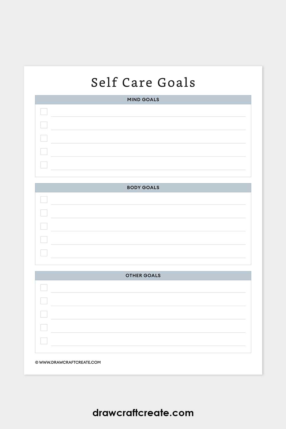 self care goals