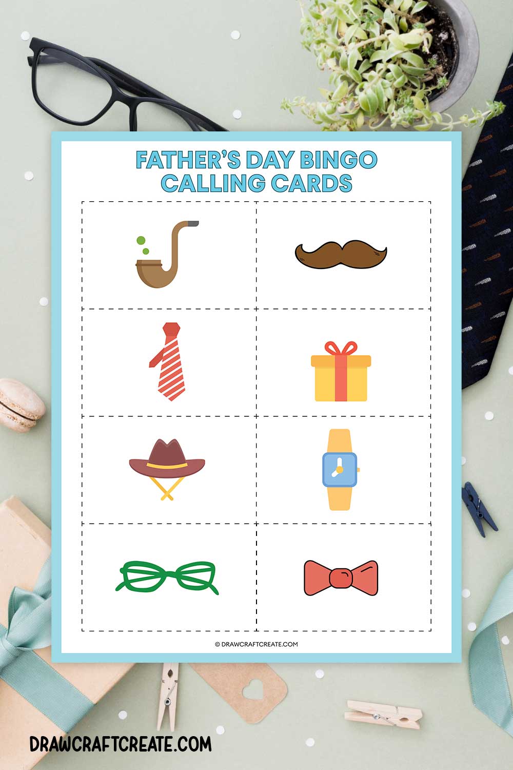 Father's Day Bingo Game Calling Cards