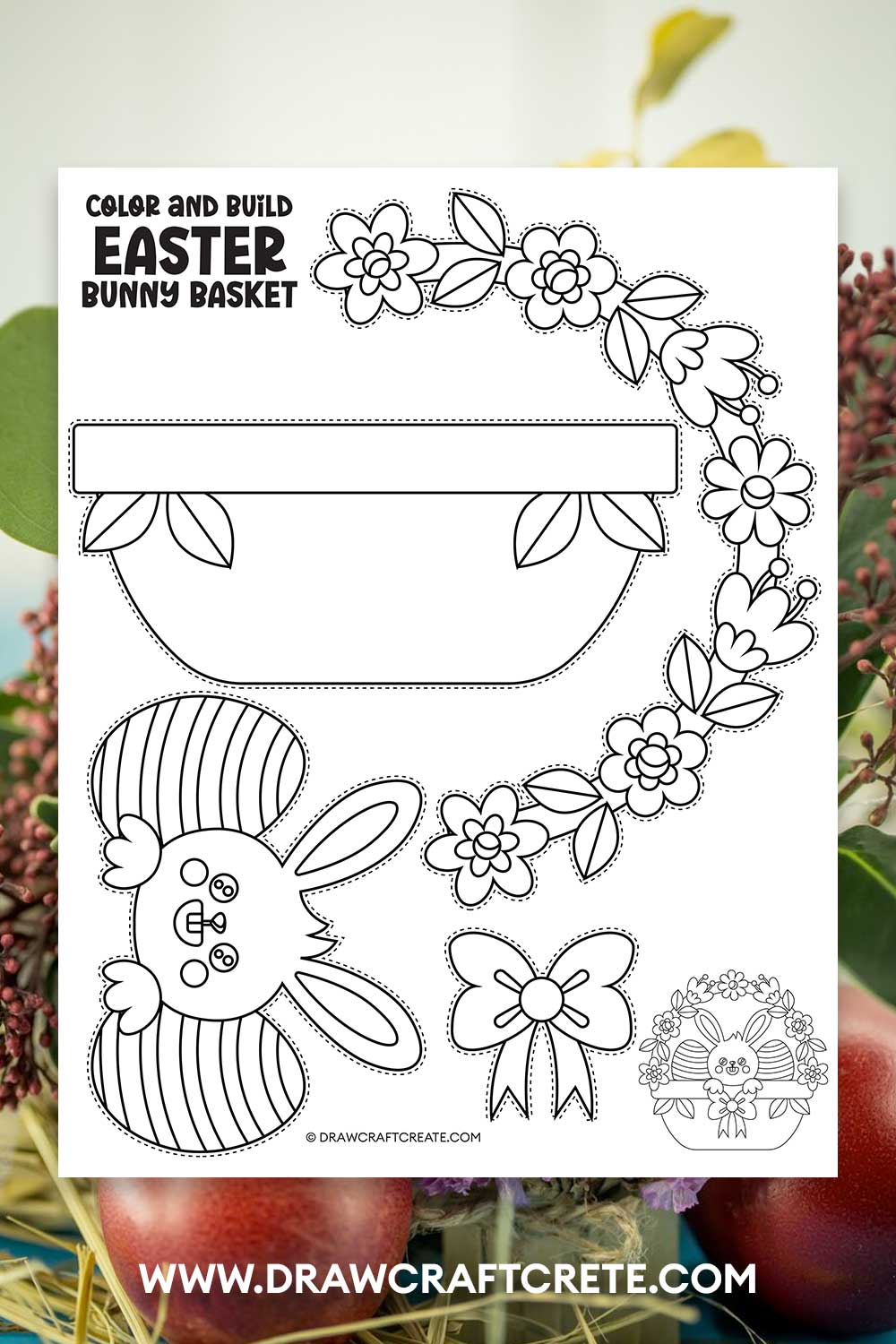 Free Printable Build a Easter Bunny Basket Craft
