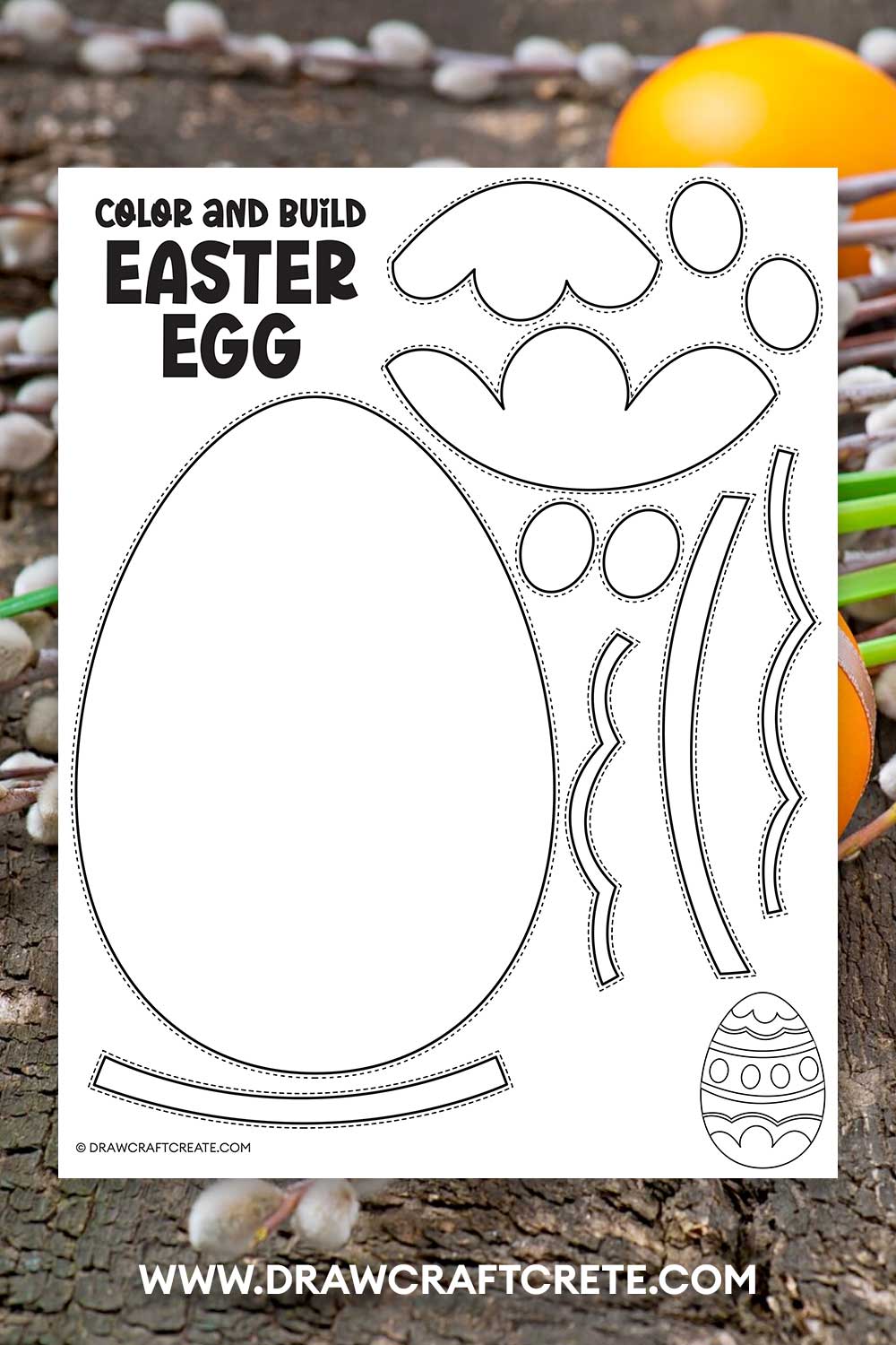 Free Printable Build a Easter Egg Craft