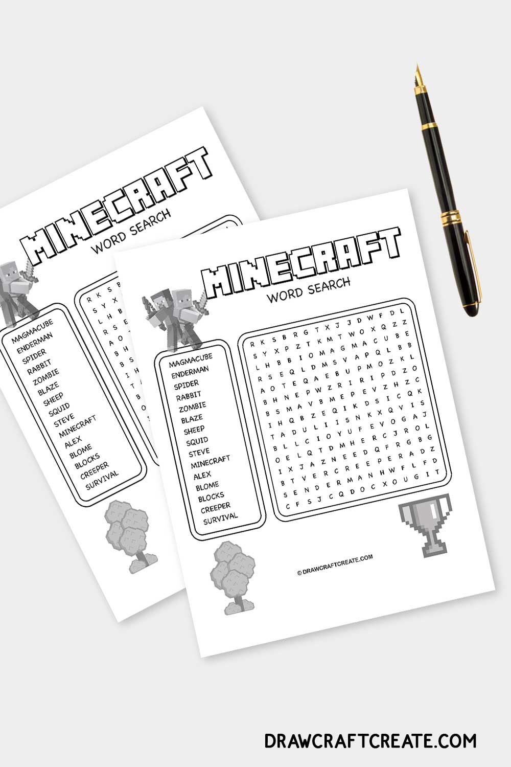 Minecraft Word Search