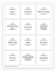 Free Editable Printable Kitchen Pantry Labels - Draw Craft Create