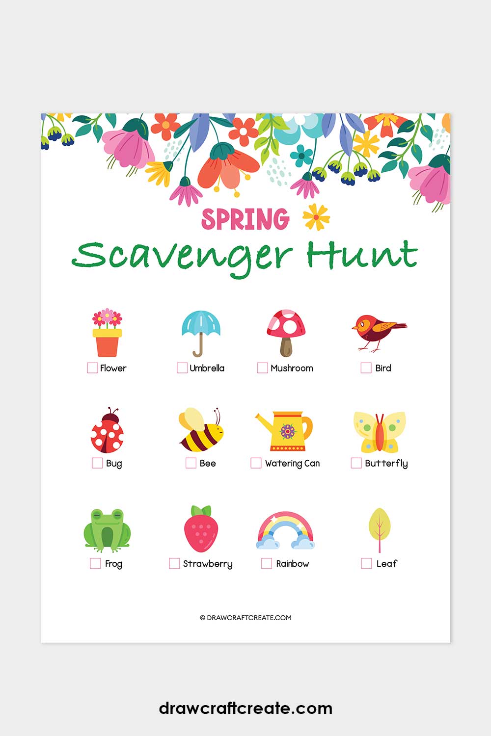 Printable Spring Scavenger Hunt