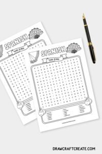 Free Printable Spanish Word Search - Draw Craft Create