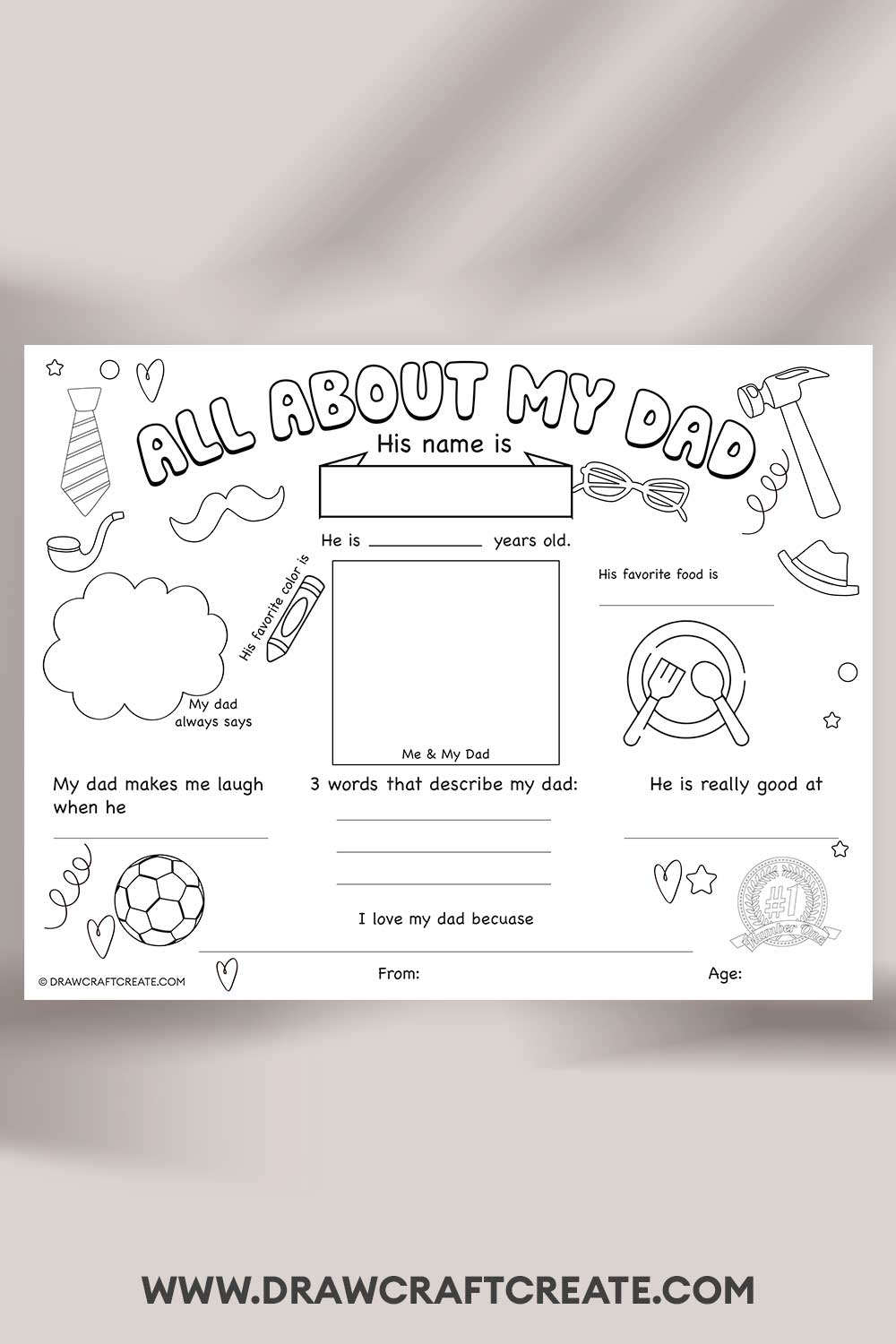 printable All About My Dad