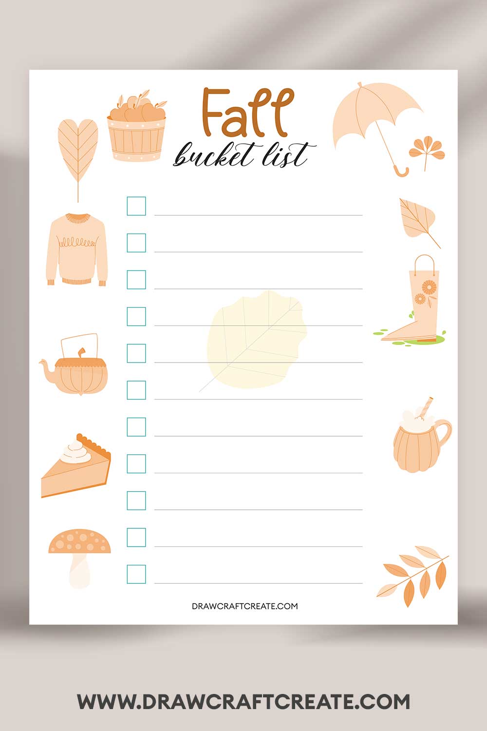 printable Fall Bucket List