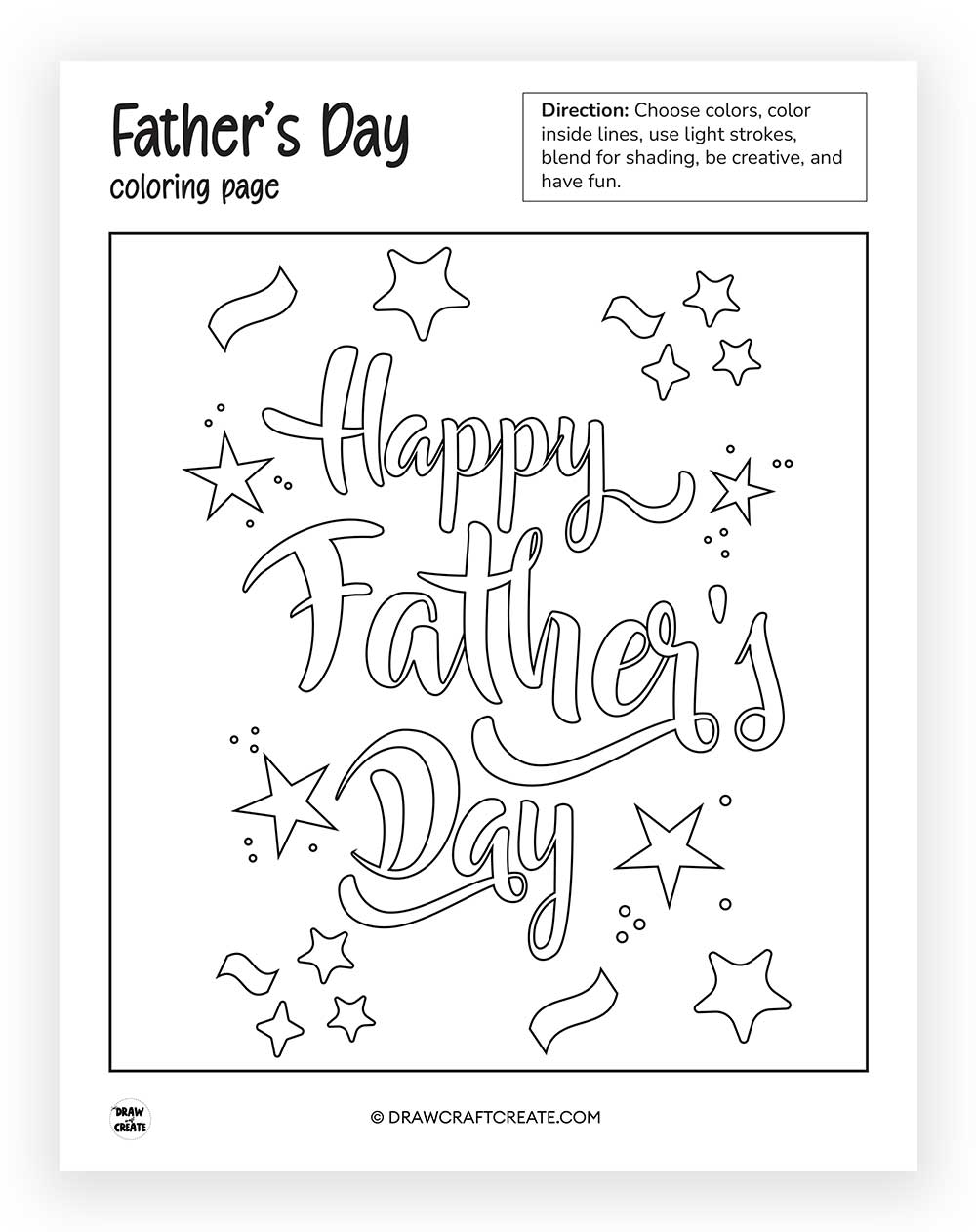 printable Father's Day Coloring Pages