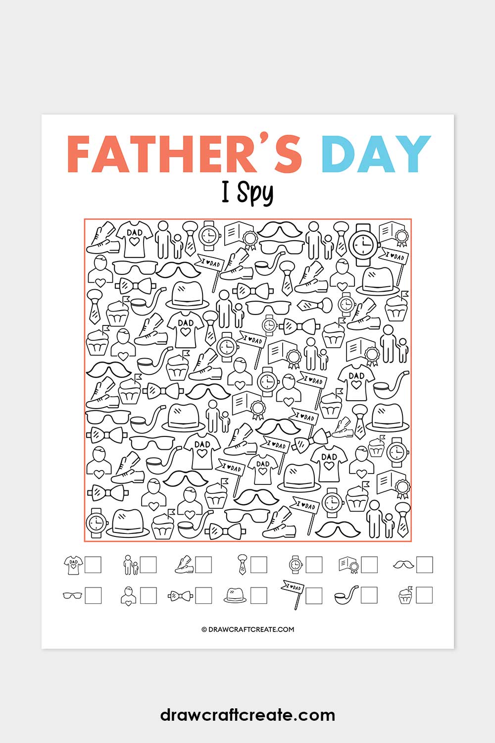 printable Father's Day I Spy