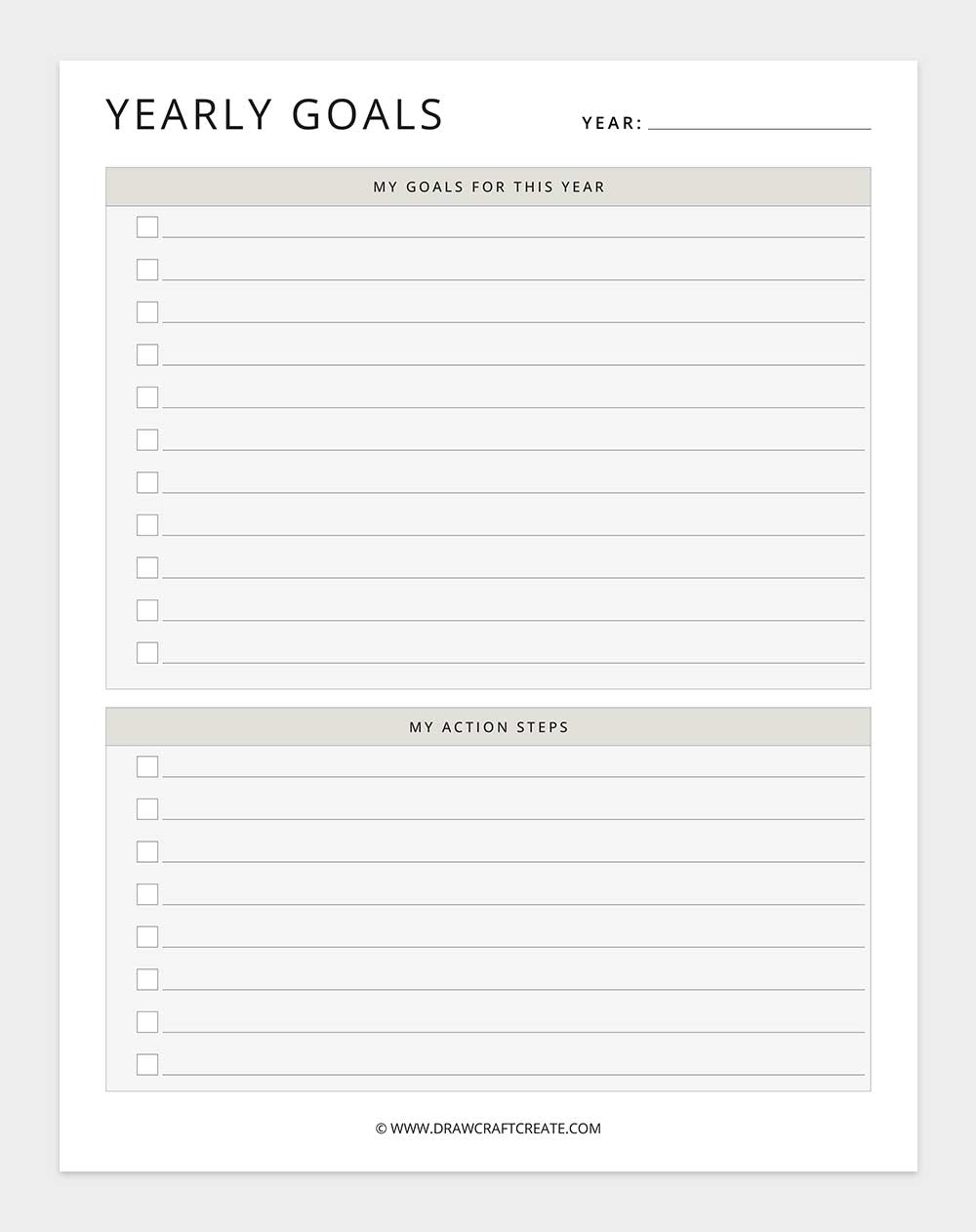 yearly goals