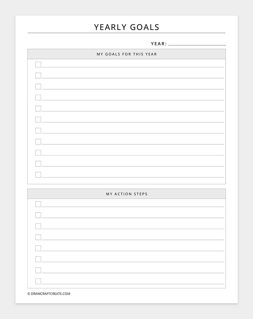 yearly goals