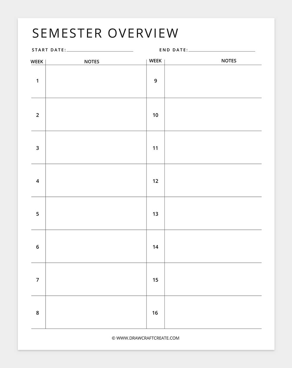 semester overview