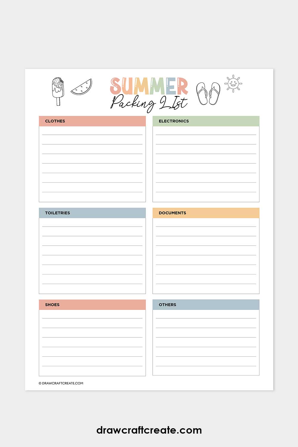summer packing list