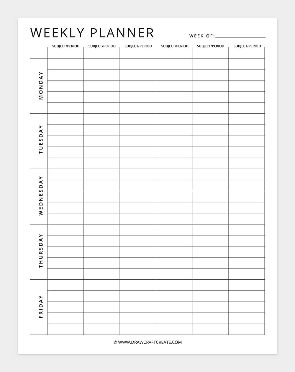weekly planner