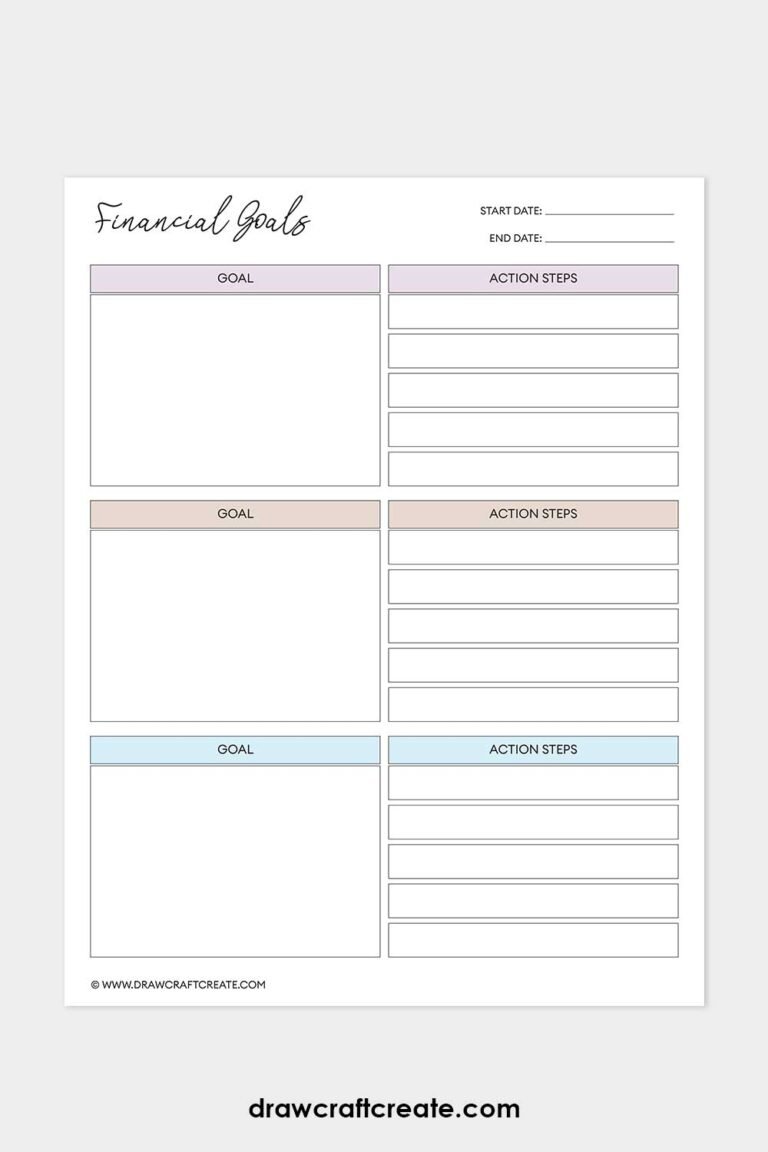 Free Budget Planner Printables - Draw Craft Create
