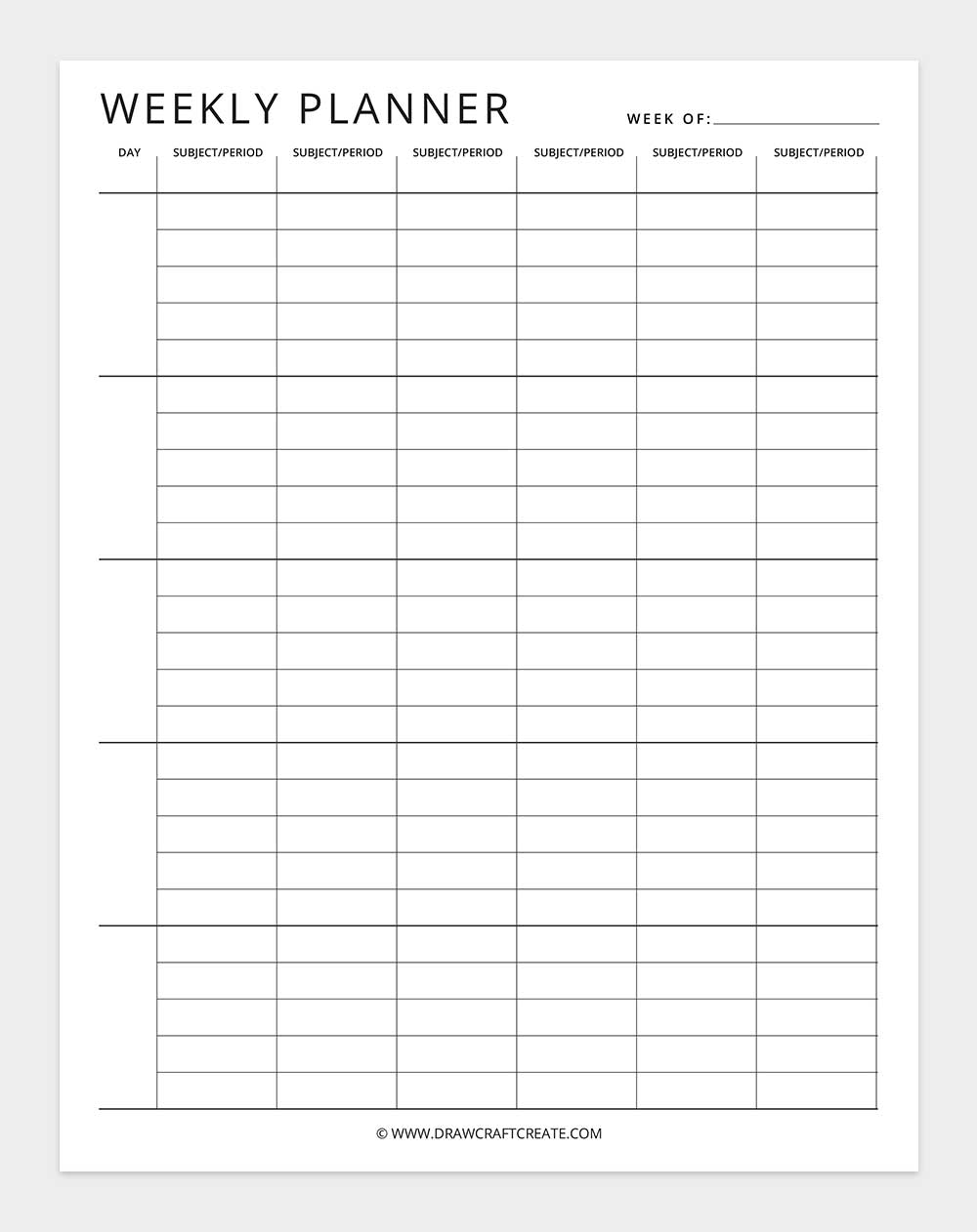 weekly planner