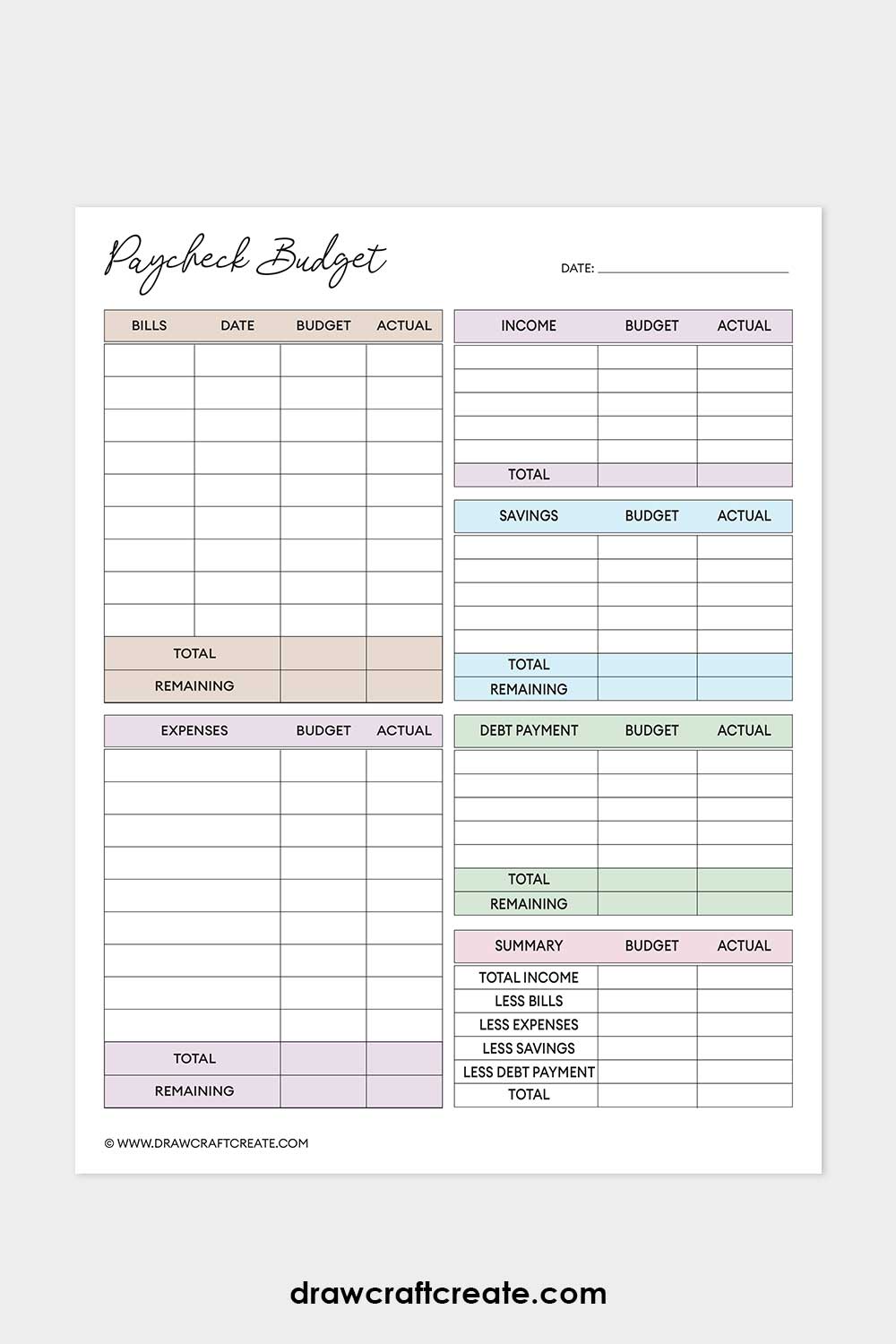 paycheck budget