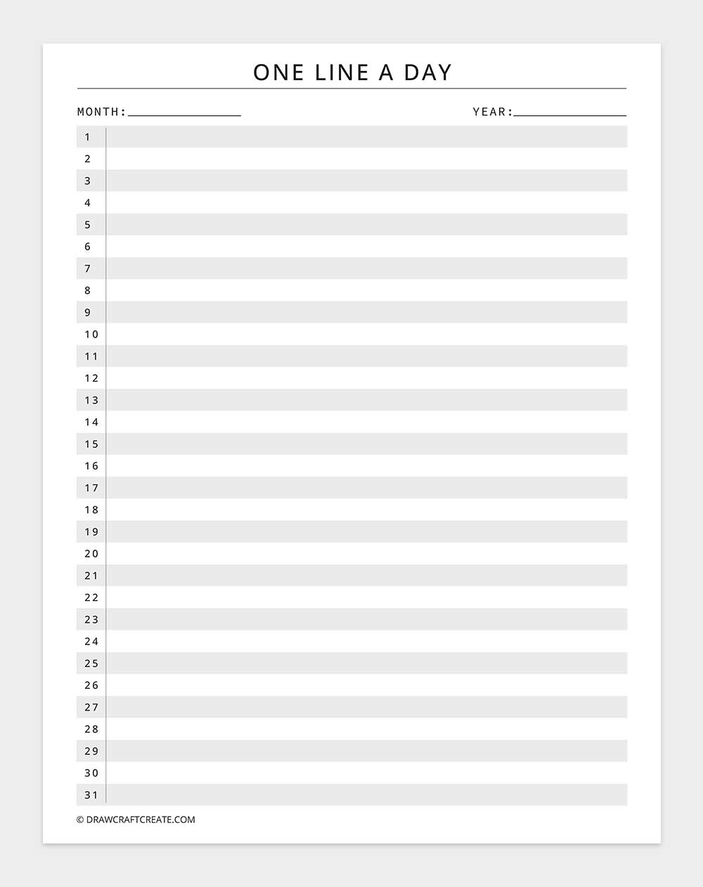 one line a day