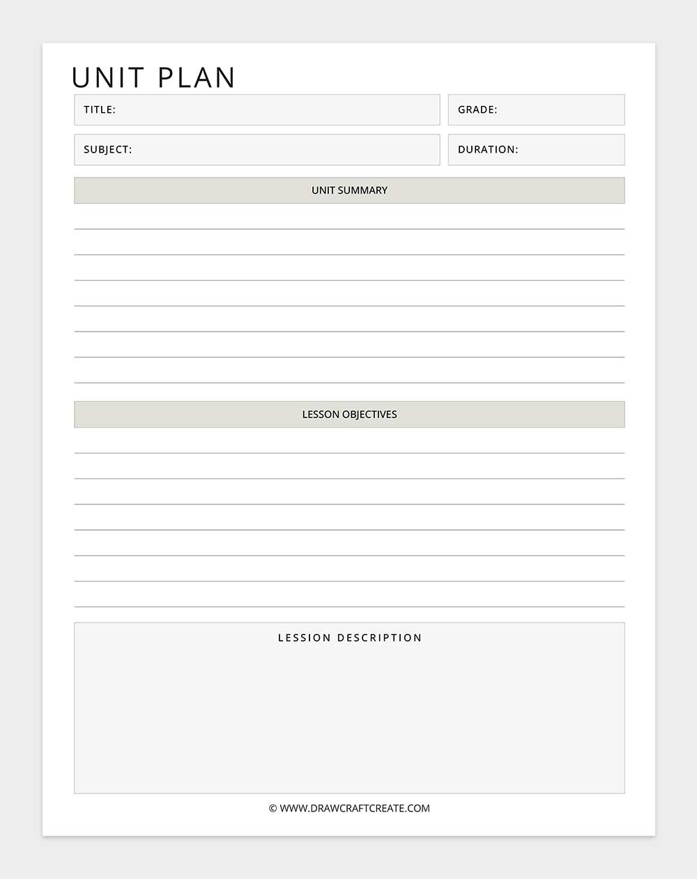 unit plan