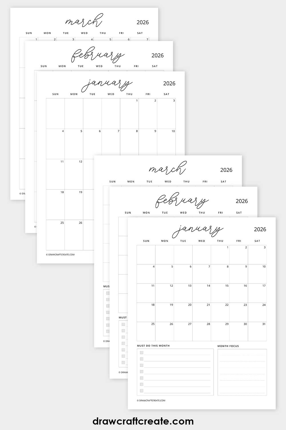 2026 Calendar Printable