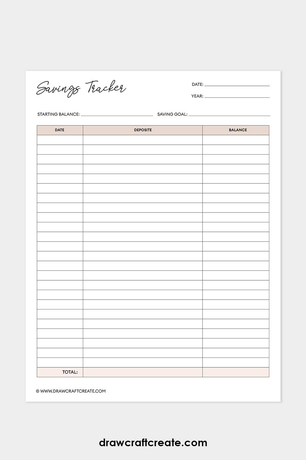 savings tracker
