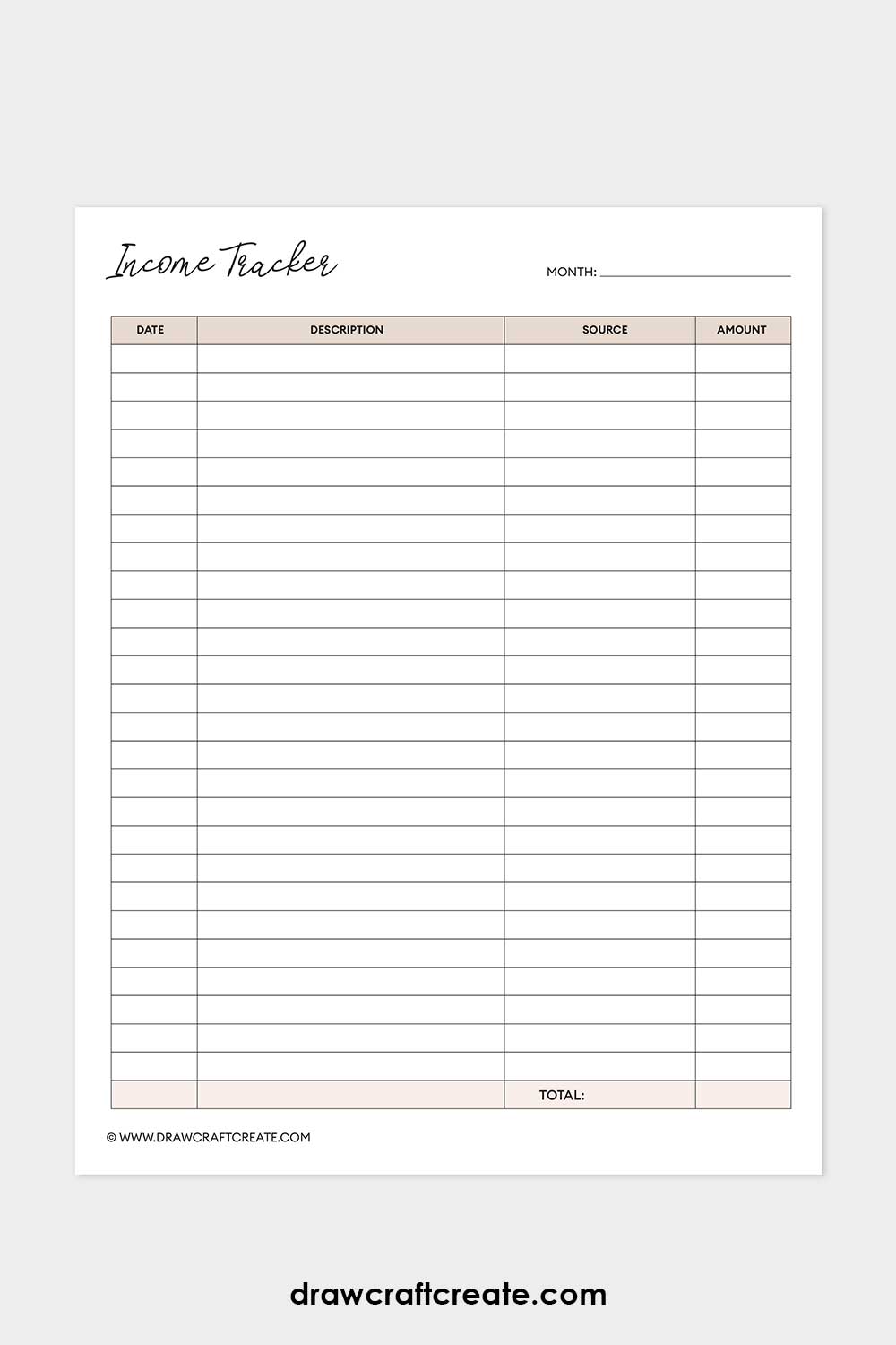 income tracker