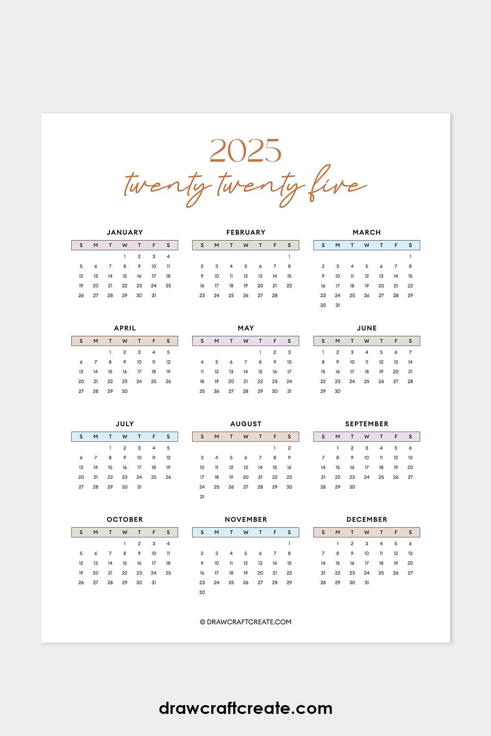 calendar 2025